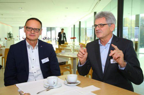 Finanzchef Günter Hagspiel und Wintersportchef Klaus Hotter im VN-Gespräch.