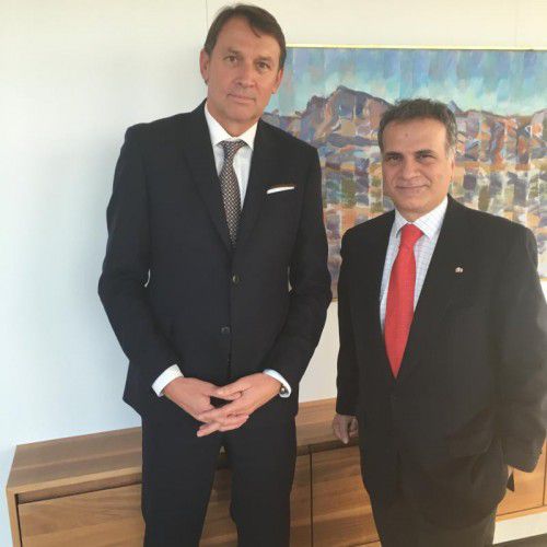 Honorarkonsul Werner Deuring und der italienische Botschafter Giorgio Marrapodi (re.) wollen wirtschaftlichen Austausch.