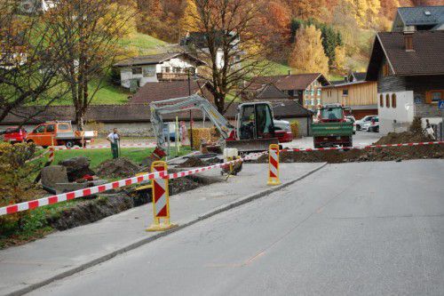 In der Silvrettastraße in Schruns wurde gebaggert.