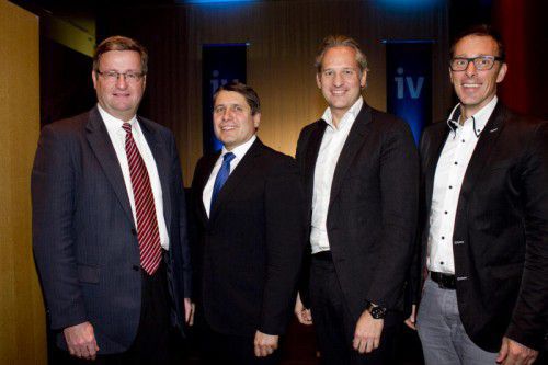IV-Präsidium mit Referent: Dieter Gruber (l.), Referent Markus J. Beyrer, Präsident Martin Ohneberg und Bernhard Ölz.