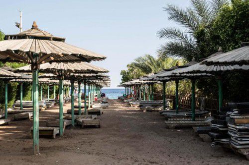 Leere Strände in Sharm el Sheikh. Die Terroristen scheinen ihr Ziel erreicht zu haben.