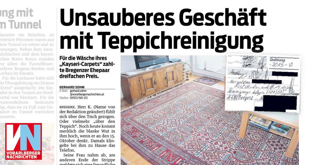 Unsauberes Geschaft Mit Teppichreinigung Vorarlberger