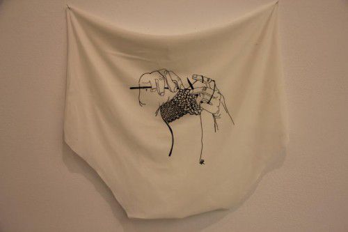 Arbeiten von Dora Kuthy und Veronika Hauer in der Galerie.Z