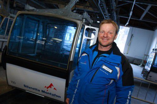 Jürgen Kraft ist einer von 16 hauptberuflichen Beschneiern im Skigebiet Silvretta Montafon.