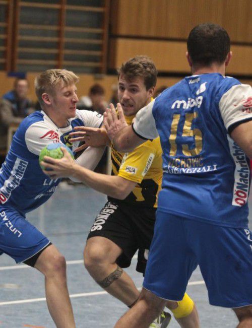 Lukas Frühstück hatte mit neun Treffern großen Anteil am 33:26-Erfolg der Bregenzer Handballer über Linz im Cup-Achtelfinale.