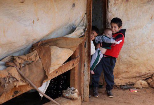 Syrische Flüchtlingskinder in einem libanesischen Camp.