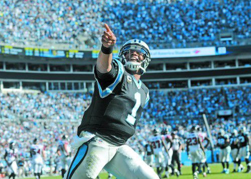 Warf drei Touchdown-Pässe für die Panthers: Cam Newton.