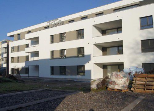 Den letzten Schliff erhält die Wohnanlage Pontenstraße in Lustenau derzeit im Innen- und Außenbereich.