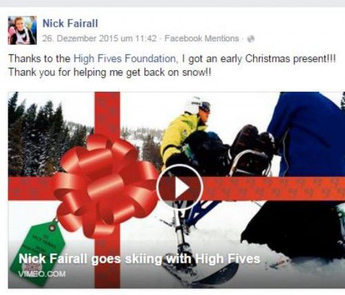 Fairalls Facebook-Eintrag.