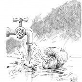 Wasser bis zum Hals!