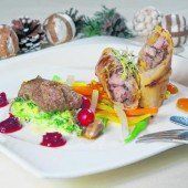 Fasanrolle mit Kraut und Rüben