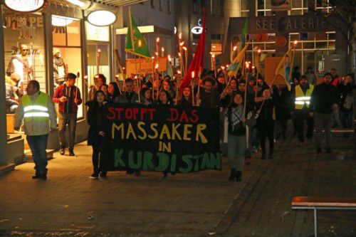 Rund 100 Teilnehmer marschierten durch Bregenz.