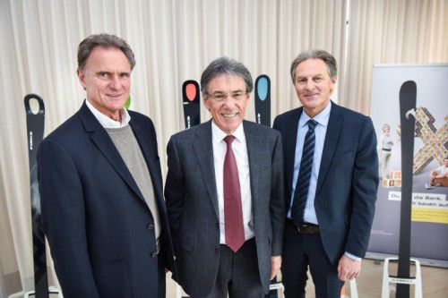 Businesslunch (v.l.n.r.): WK-Präsident Manfred Rein, Rudolf Knünz, Raiba-Vorstand Wolfgang Zumtobel.