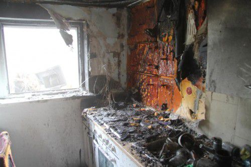 Das Feuer entzündete sich in der Küche im unteren Stock des Hauses in Dornbirn-Schwefel.