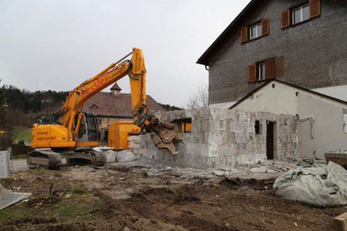 Der Zubau macht Platz für eine Bäckerei