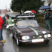 Die Oldtimer trotzten dem starken Regen