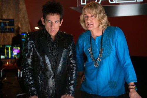 Erneut spielt Ben Stiller (Derek Zoolander) an der Seite von Owen Wilson (Hansel).
