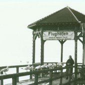 Vorarlberg Einst und jetzt. Der Fischersteg in Bregenz