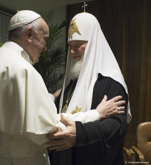 Friedensappell von Papst Franziskus und Patriarch Kyrill.