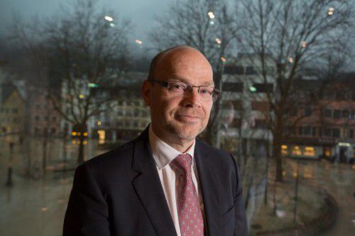 Georg Schadt referierte bei der 13. Integrationskonferenz des Landes im vorarlberg museum in Bregenz.