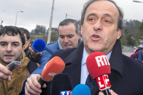 Michel Platini beim Eintreffen.
