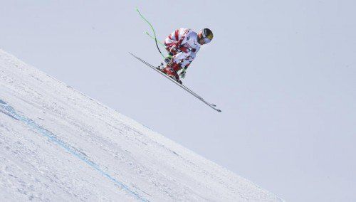 Mühe mit den weiten Sprüngen – Marcel Hirscher testete im Hinblick auf die Olympischen Spiele die Abfahrtsstrecke in Jeongseon.