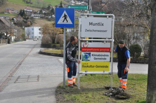 Muntlix, Batschuns und Dafins sind wieder beschildert.