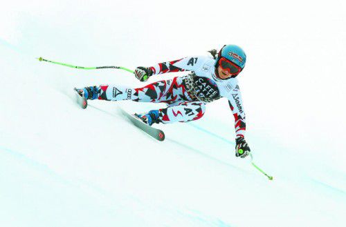 Sabrina Maier überraschte im Abschlusstraining für die Abfahrt in Crans-Montana mit der viertschnellsten Zeit.