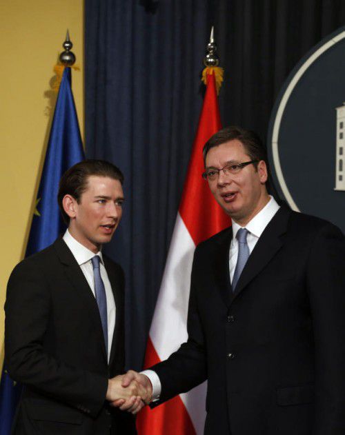 Sebastian Kurz trifft in Belgrad Aleksandar Vucic.