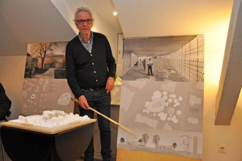 Stadtplaner Peter Haas präsentierte das Siegerprojekt.