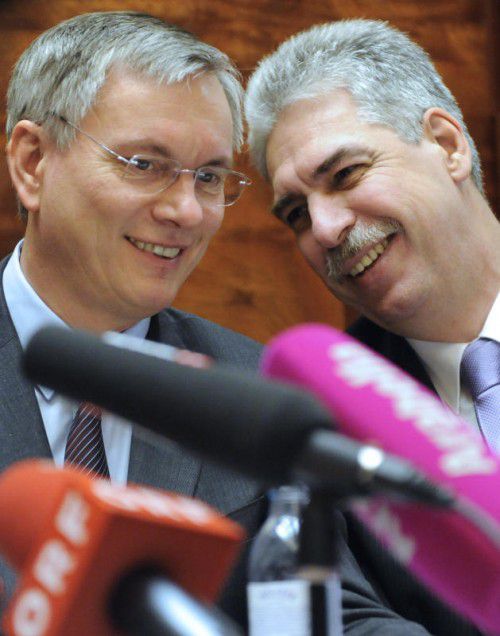 Suche nach Einigung: Stöger (l.) und Schelling.