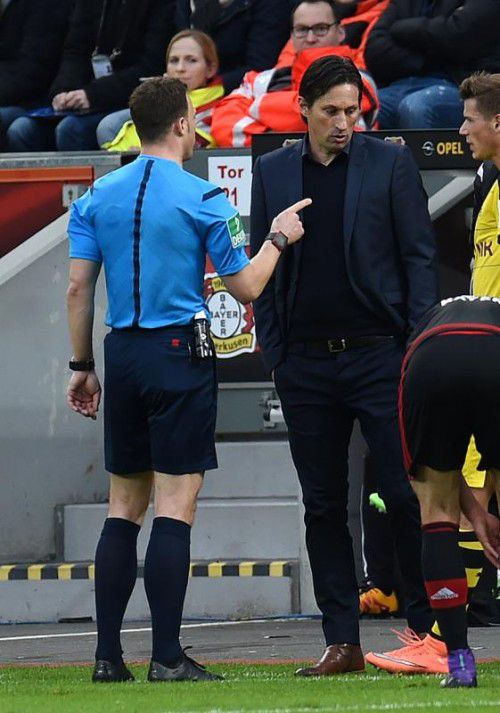 Verweigerte den Gang auf die Tribüne: Roger Schmidt.