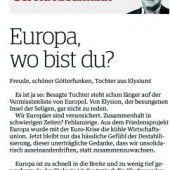 Europa, wo bist du?