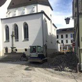 Komplettsperre des Domplatzes in Feldkirch