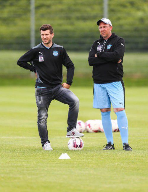 Andreas Schicker (l.) mit Coach Günter Kreissl.