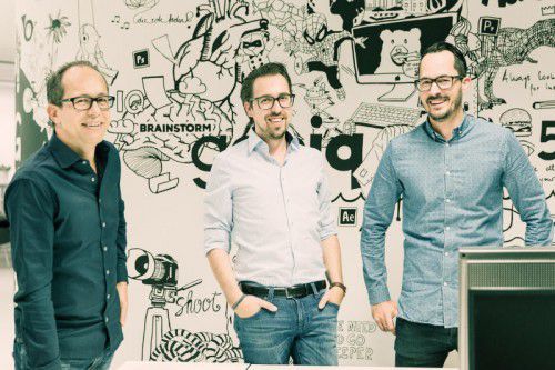 Das Führungs-Trio von „go biq“: Sergej Kreibich (Strategie), Manuel Berninger (Design) und Florian Salzmann (Digital – v. l.).