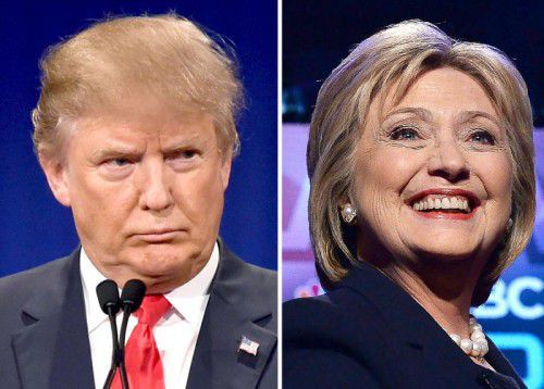 Der Milliardär Donald Trump und Ex-Außenministerin Hillary Clinton liegen bei ihren Parteien vorne.
