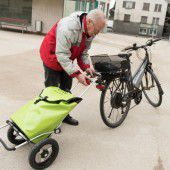 Ein grüner Trolley mit dem bewussten Plan B