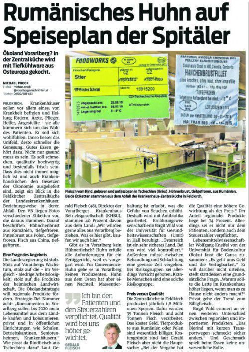 Die in der Zentralküche verarbeiteten Lebensmittel sollen möglichst aus der Region kommen.