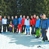 Skifahrer mit eigener Sportstätte