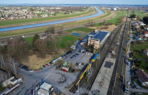 In Lustenau wird derzeit der Bahnhof neu gebaut.
