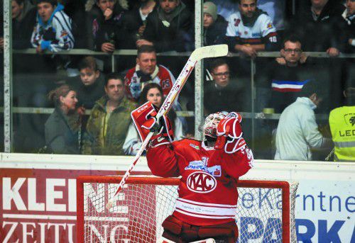 Jubel bei Rene Swette nach dem Sieg gegen Salzburg.