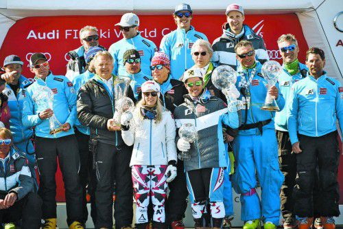 Österreich darf sich – neben den Kugeln von Eva-Maria Brem und Marcel Hirscher – wieder über den Nationencup freuen.