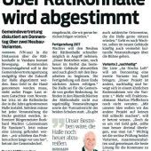 Vandans: Rätikonhalle soll 2017 neu gebaut werden