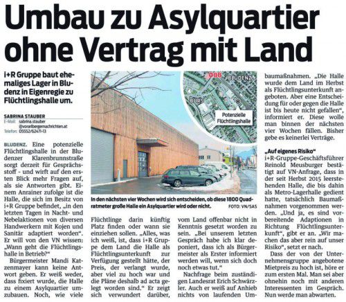 VN-Bericht vom 23. Jänner 2016.