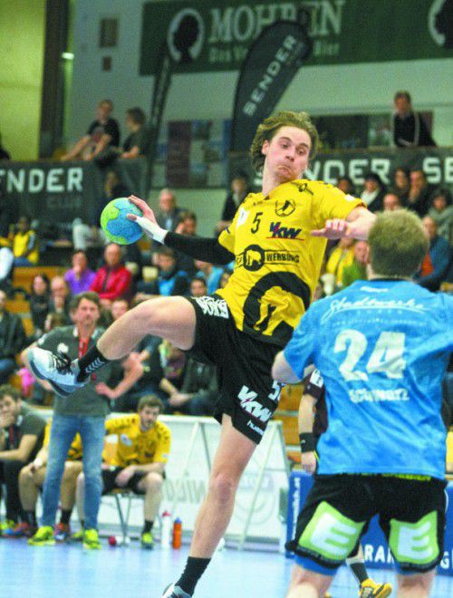 Vom Krankenbett aufs Parkett: Trainersohn Amadeus Hedin erzielte gegen Leoben vier Tore.