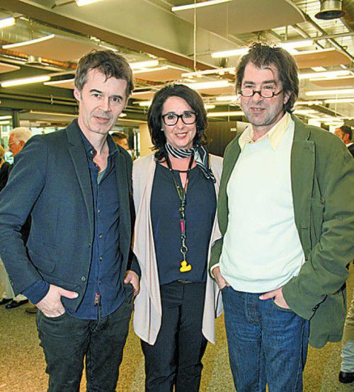 Angelika Fertschnig mit Albrecht Zauner (l.) und Harald Gfader.