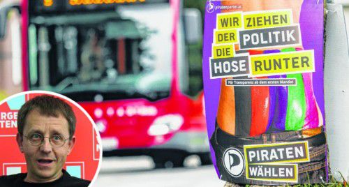 Bei der Landtagswahl 2014 haben Vorarlbergs Piraten mit frechen Sprüchen um Stimmen geworben.