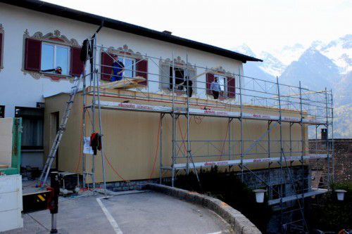 Das Bludenzer Vier-Sterne-Haus wird noch bis September einer Frischzellenkur unterzogen.