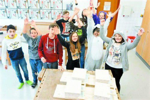 Die Crazy Woods aus der MS Lustenau Rheindorf waren wie ihre Mitbewerber mit großem Engagement bei der Sache.
